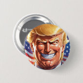 Trump MAGA 2024 America First Button (Vorne & Hinten)