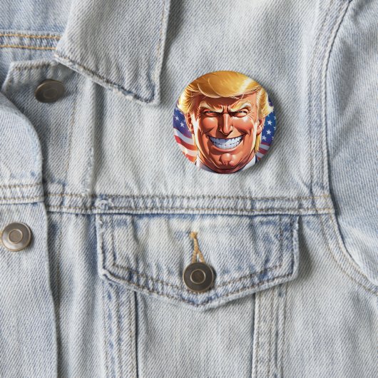 Trump MAGA 2024 America First Button (Beispiel)