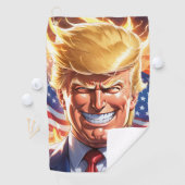 Trump MAGA 2024 America First Golfhandtuch (Insitu)