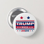 TRUMP~MAGA~2024 BUTTON (Vorne & Hinten)