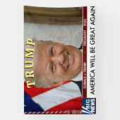 TRUMP MAGA 2024 PRÄSIDENTENWAHL BANNER (Vertikal)
