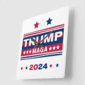 TRUMP~MAGA~2024 QUADRATISCHE WANDUHR (Winkel)