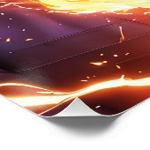 Trump MAGA 2024 Rette Amerika Glossy Poster (Ecke)