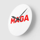Trump Maga 2024 Runde Wanduhr (Winkel)
