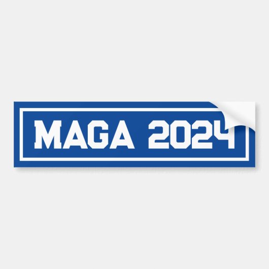 Trump MAGA 2024 unterstützen Autoaufkleber (Vorne)