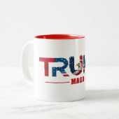 TRUMP MAGA 2024 ZWEIFARBIGE TASSE (Vorderseite Links)