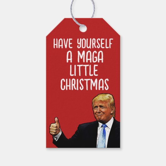 TRUMP MAGA CHRISTMAS GIFT TAGS GESCHENKANHÄNGER (Vorderseite)