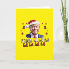 Trump MAGA La La La Christmas Card Patriotic Karte