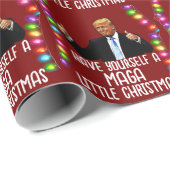 TRUMP MAGA LITTLE CHRISTMAS 2024 Wrapping Paper Geschenkpapier (Rolleneckpunkt)