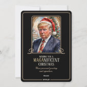 Trump MAGA Maganificent Christmas Card Feiertagskarte (Rückseite)