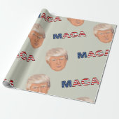 Trump MAGA-Muster Geschenkpapier (Ungerollt)