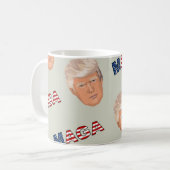Trump MAGA-Muster Kaffeetasse (Vorderseite Links)