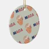 Trump MAGA Pattern Keramik Ornament (Rechts)