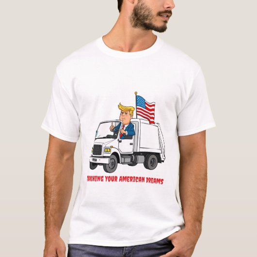 Trump MAGA Trash Truck T-Shirt (Vorderseite)