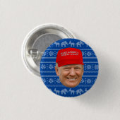 TRUMP MAGA Weihnachten Button (Vorne & Hinten)