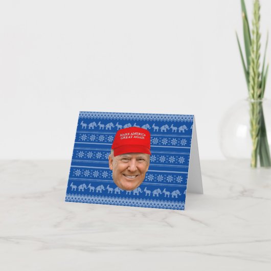 TRUMP MAGA Weihnachten Dankeskarte (Vorderseite)