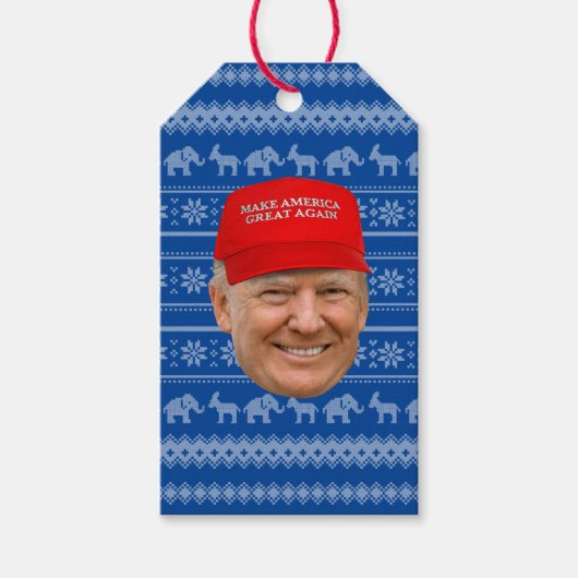 TRUMP MAGA Weihnachten Geschenkanhänger (Vorderseite)