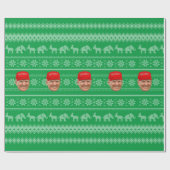 TRUMP MAGA Weihnachten Geschenkpapier (Flach)