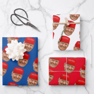TRUMP MAGA Weihnachten Geschenkpapier Set