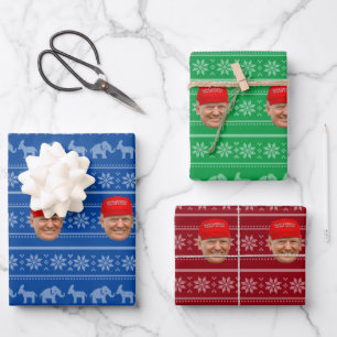 TRUMP MAGA Weihnachten Geschenkpapier Set