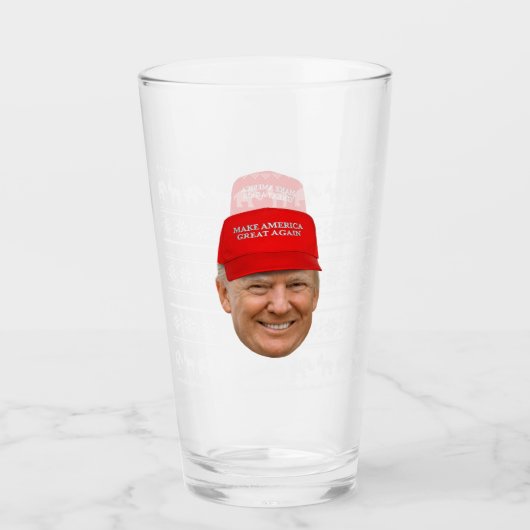 TRUMP MAGA Weihnachten Glas (Vorderseite)