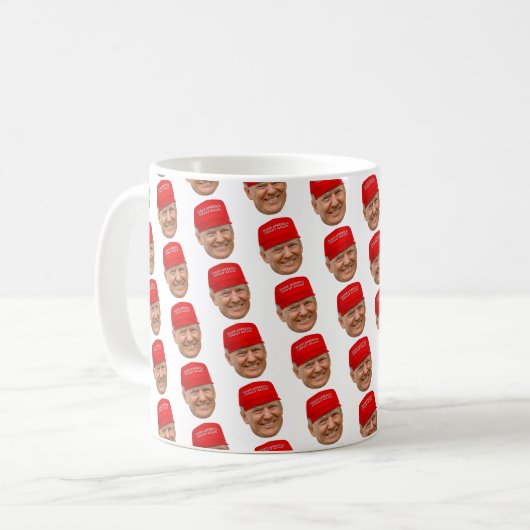 TRUMP MAGA Weihnachten Kaffeetasse (Vorderseite Links)