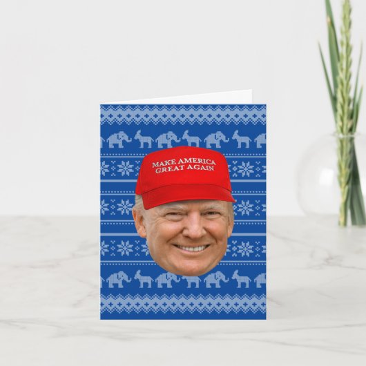 TRUMP MAGA Weihnachten Karte (Vorderseite)