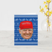 TRUMP MAGA Weihnachten Karte (Gelbe Blume)