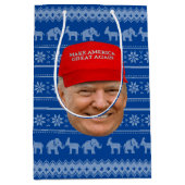 TRUMP MAGA Weihnachten Mittlere Geschenktüte (Vorderseite)