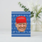 TRUMP MAGA Weihnachten Postkarte (Stehend Vorderseite)