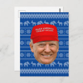 TRUMP MAGA Weihnachten Postkarte (Vorne/Hinten)