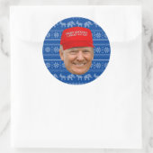 TRUMP MAGA Weihnachten Runder Aufkleber (Tasche)