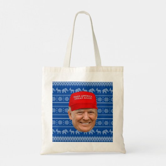 TRUMP MAGA Weihnachten Tragetasche (Rückseite)