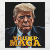 Trump MAGA Weinetikett (Einzelnes Label)