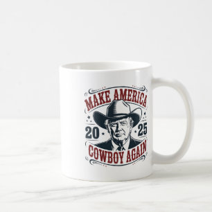 Trump Make America 2025 Cowboy Again Lustig Vintag Kaffeetasse