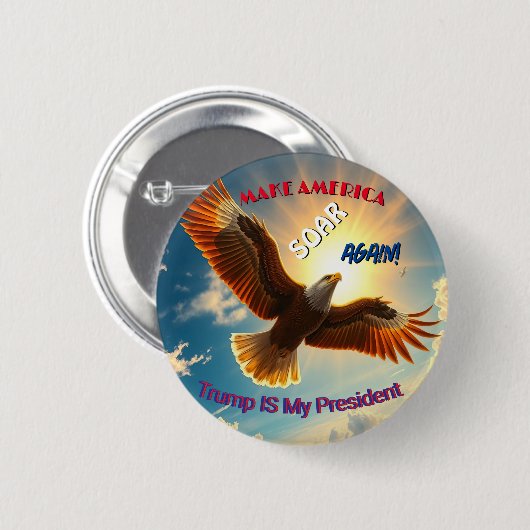 Trump Make America Soar Again Button (Vorne & Hinten)