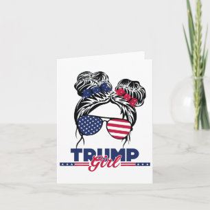 Trump Mama Einweihung Tag 2025 Messy Bun American Karte
