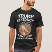 Trump Man Candy Jesus Republikanisches Pee-Party T-Shirt (Vorderseite)