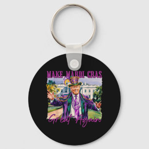 Trump Mardi Gras Carnival Party macht Mardi Gras Schlüsselanhänger