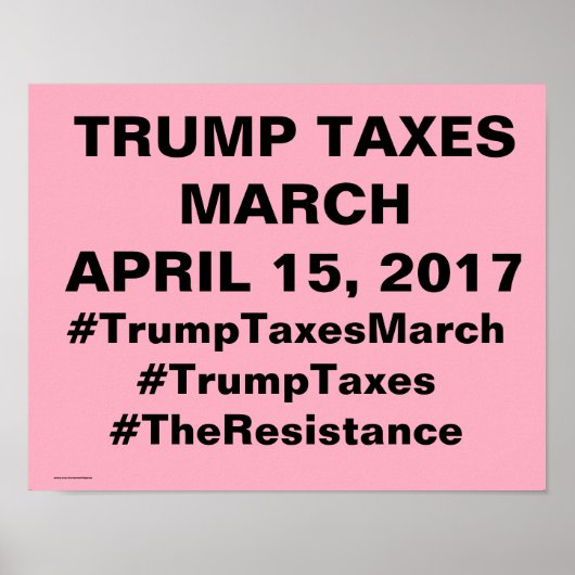 Trump-März-Protest Poster (Vorne)