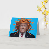 Trump Medusa Greeting Card Karte (Gelbe Blume)