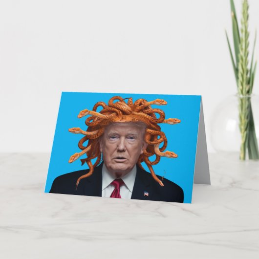 Trump Medusa Greeting Card Karte (Vorderseite)