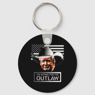 Trump Mega Ich stimme für den Outlaw und den Hillb Schlüsselanhänger