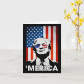 Trump Merica American Flag 4. Juli Murica Patr Karte (Gelbe Blume)