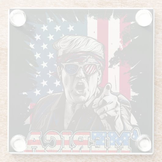 Trump Merica Glasuntersetzer (Rückseite)