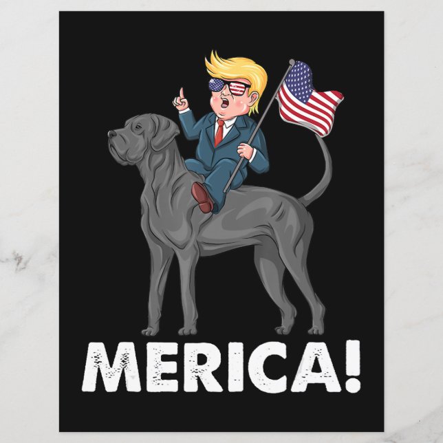 Trump Merica Great Dane Dog American Hero 4. (Vorderseite)