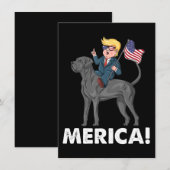 Trump Merica Great Dane Dog American Hero 4. Einladung (Vorne/Hinten)