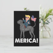 Trump Merica Great Dane Dog American Hero 4. Einladung (Stehend Vorderseite)