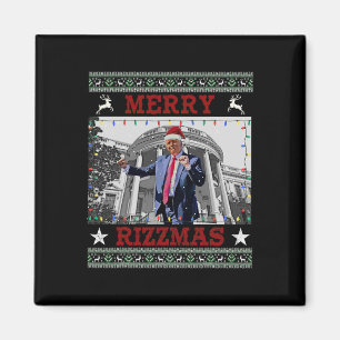 Trump Merrry Rizzmas Funny Humour Trump Dance Ch Magnet