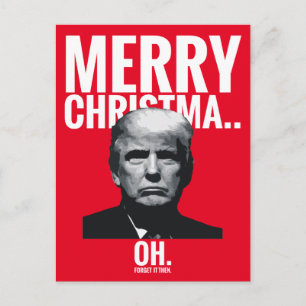 Trump Merry Christmas. Oh Feiertagspostkarte